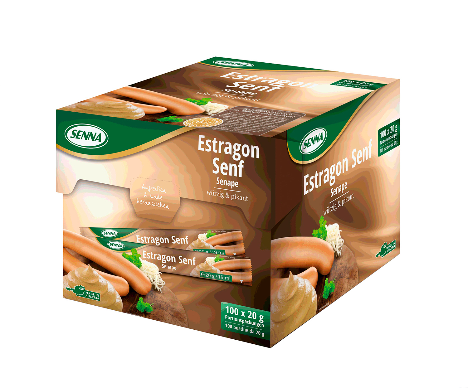 1234450 Senna Estragon Senf Karton 100X20G